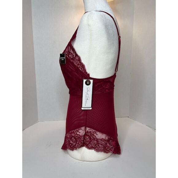 Marilyn Monroe New Show Me Off Negligee Stretchy Bodysuit Maroon Size Small - Picture 14 of 16